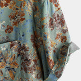 CAMISA DE MANGA CORTA CON BOLSILLO Y ESTAMPADO FLORAL