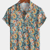 CAMISA DE MANGA CORTA CON BOLSILLO Y ESTAMPADO PAISLEY