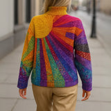 CHLOÉ - JERSEY DE CUELLO ALTO VIBRANTE Y COLORIDO