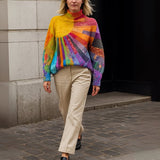 CHLOÉ - JERSEY DE CUELLO ALTO VIBRANTE Y COLORIDO