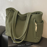 HANNA™ | BOLSO DE MANO ACANALADO CON DETALLE DE CORDÓN
