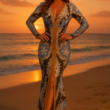 VESTIDO MIDI IMPERIAL BORDADO