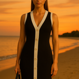 VELORIA VESTIDO V CON BOTONES