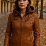 MONIKA™ | CHAQUETA DE CUERO ROBUSTA Y ELEGANTE