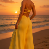 VESTIDO MIDI SOLEIL PLISADO