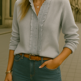 CAMISA CLÁSICA CON VOLANTES