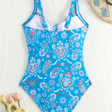 TRAJE DE BAÑO AZUL CELESTE