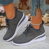 GISELLE – ZAPATILLAS ORTOPÉDICAS CON BRILLANTES DE STRASS