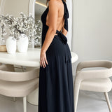 ELENYA | VESTIDO LARGO CON ESCOTE HALTER