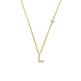 COLLAR INICIAL A-Z EN PLATA 925