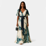 NAYLA™ | VESTIDO LARGO ACUARELA DE ENSUEÑO