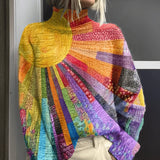 CHLOÉ - JERSEY DE CUELLO ALTO VIBRANTE Y COLORIDO
