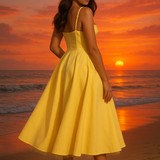 VESTIDO MIDI AMARILLO SOLEIL