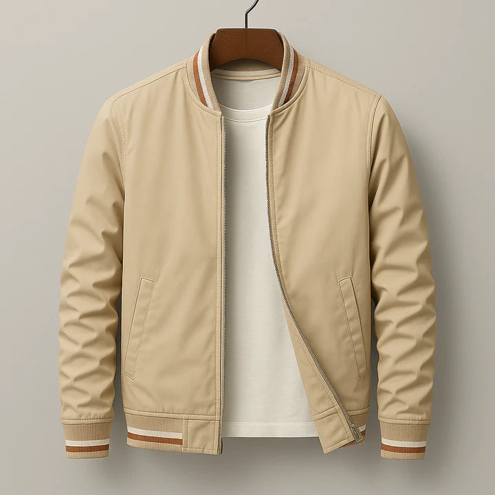 CHEZ MONSIEUR | ELEGANTE CAZADORA BOMBER A RAYAS