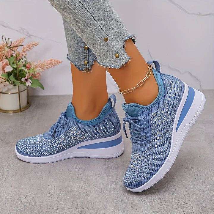 GISELLE – ZAPATILLAS ORTOPÉDICAS CON BRILLANTES DE STRASS