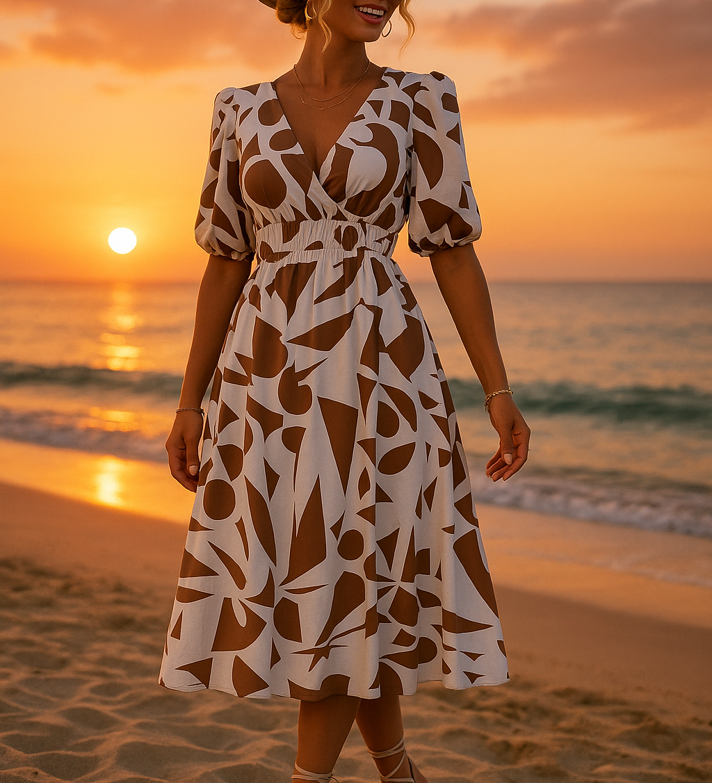 VESTIDO GRÁFICO CONTEMPORÁNEO