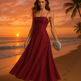VESTIDO MINI BORGOÑA SERENA