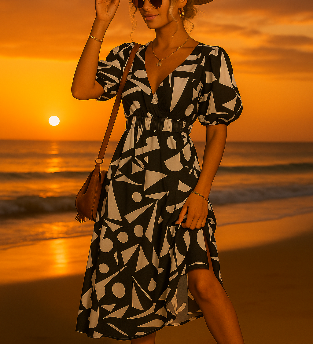 VESTIDO GRÁFICO CONTEMPORÁNEO