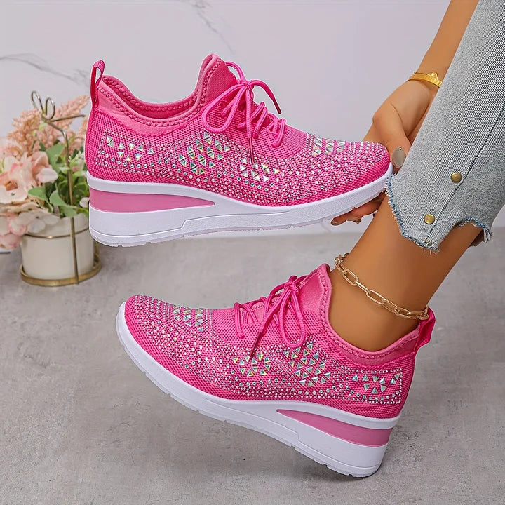 GISELLE – ZAPATILLAS ORTOPÉDICAS CON BRILLANTES DE STRASS