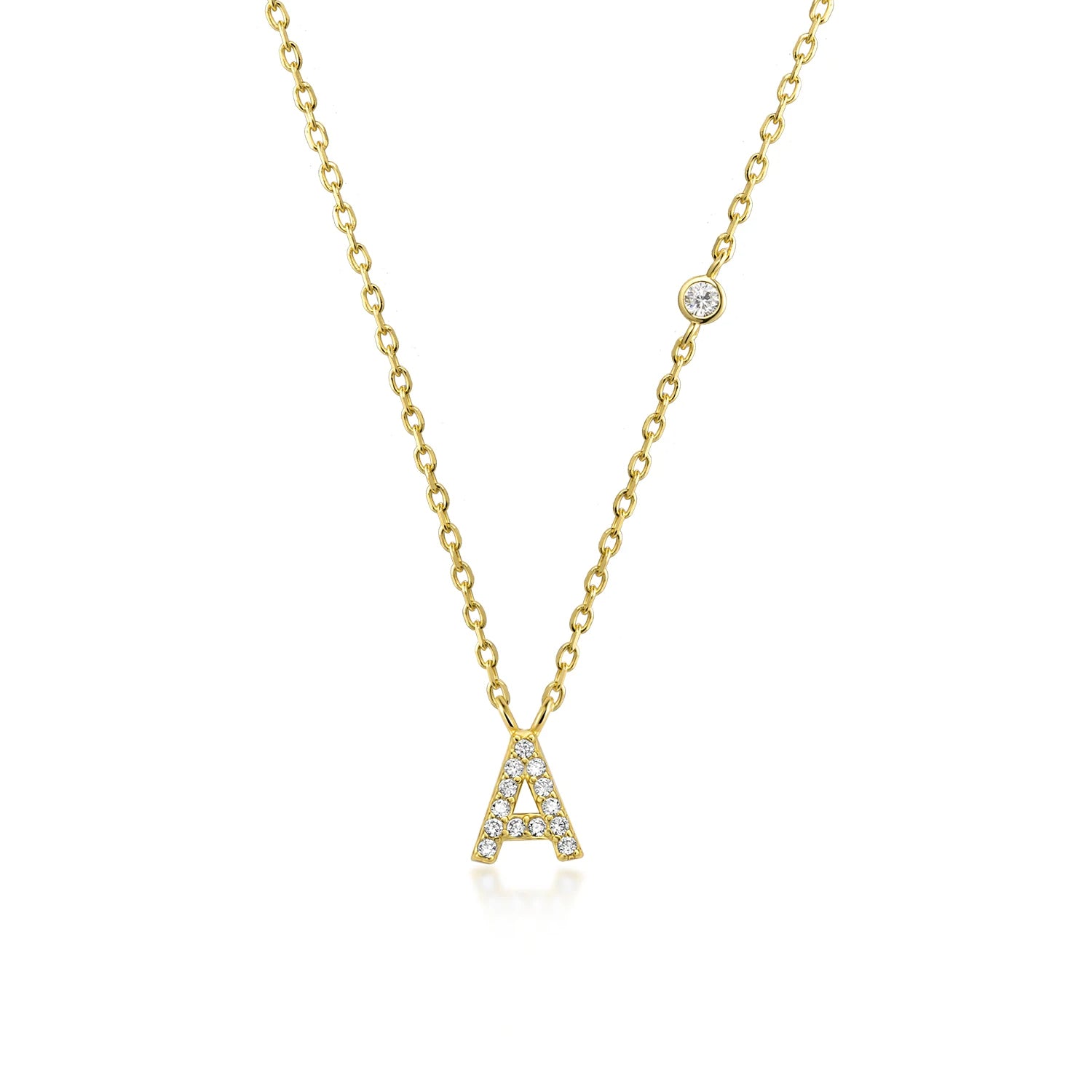 COLLAR INICIAL A-Z EN PLATA 925