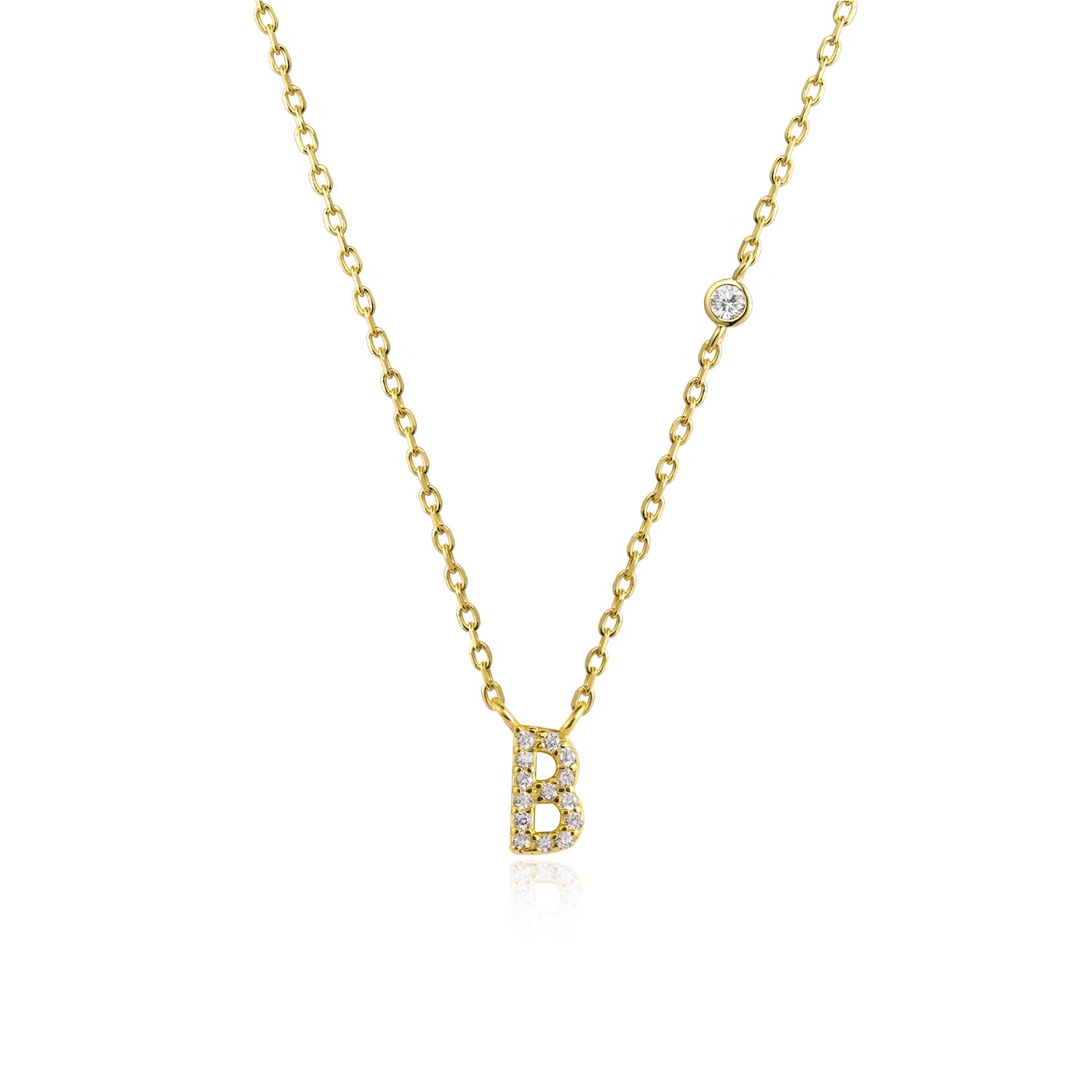 COLLAR INICIAL A-Z EN PLATA 925