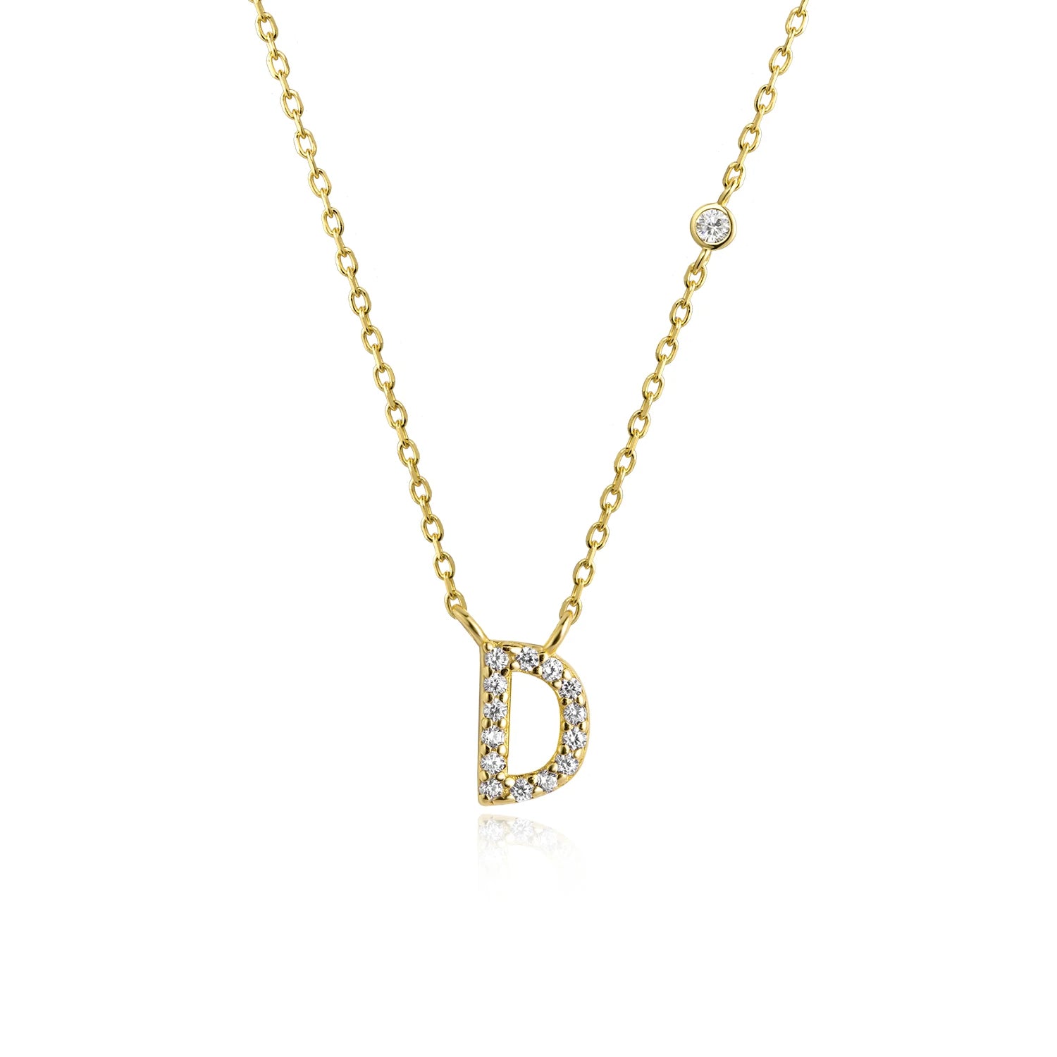 COLLAR INICIAL A-Z EN PLATA 925