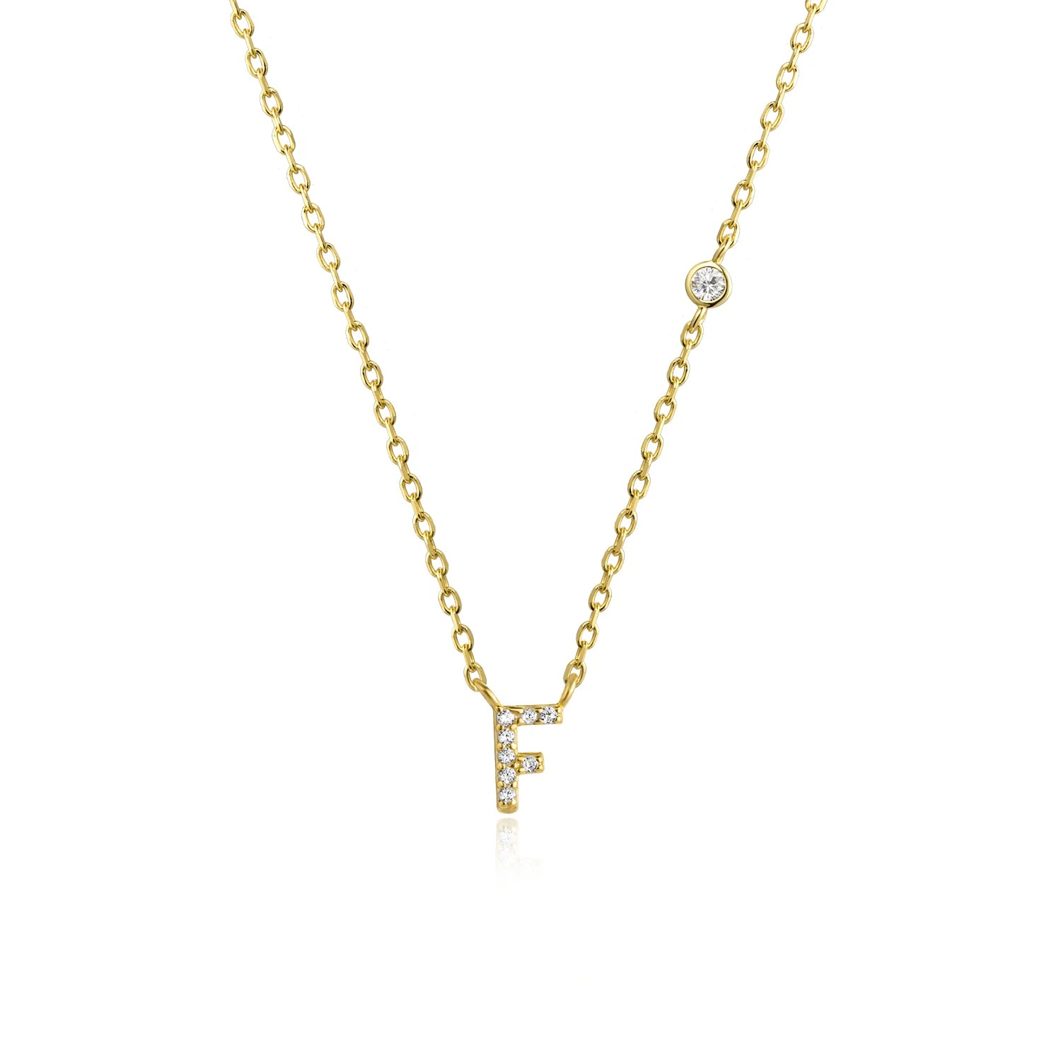 COLLAR INICIAL A-Z EN PLATA 925