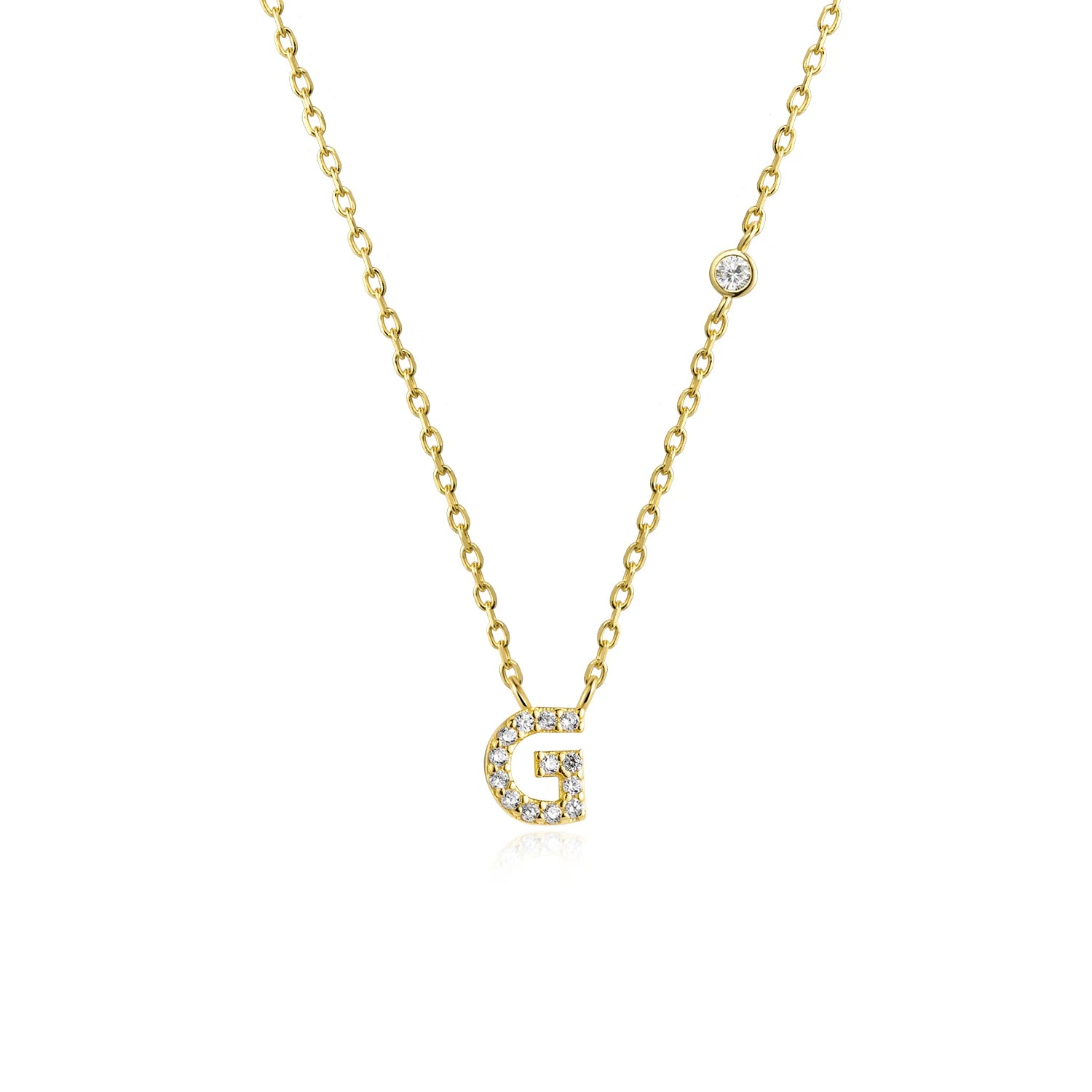 COLLAR INICIAL A-Z EN PLATA 925