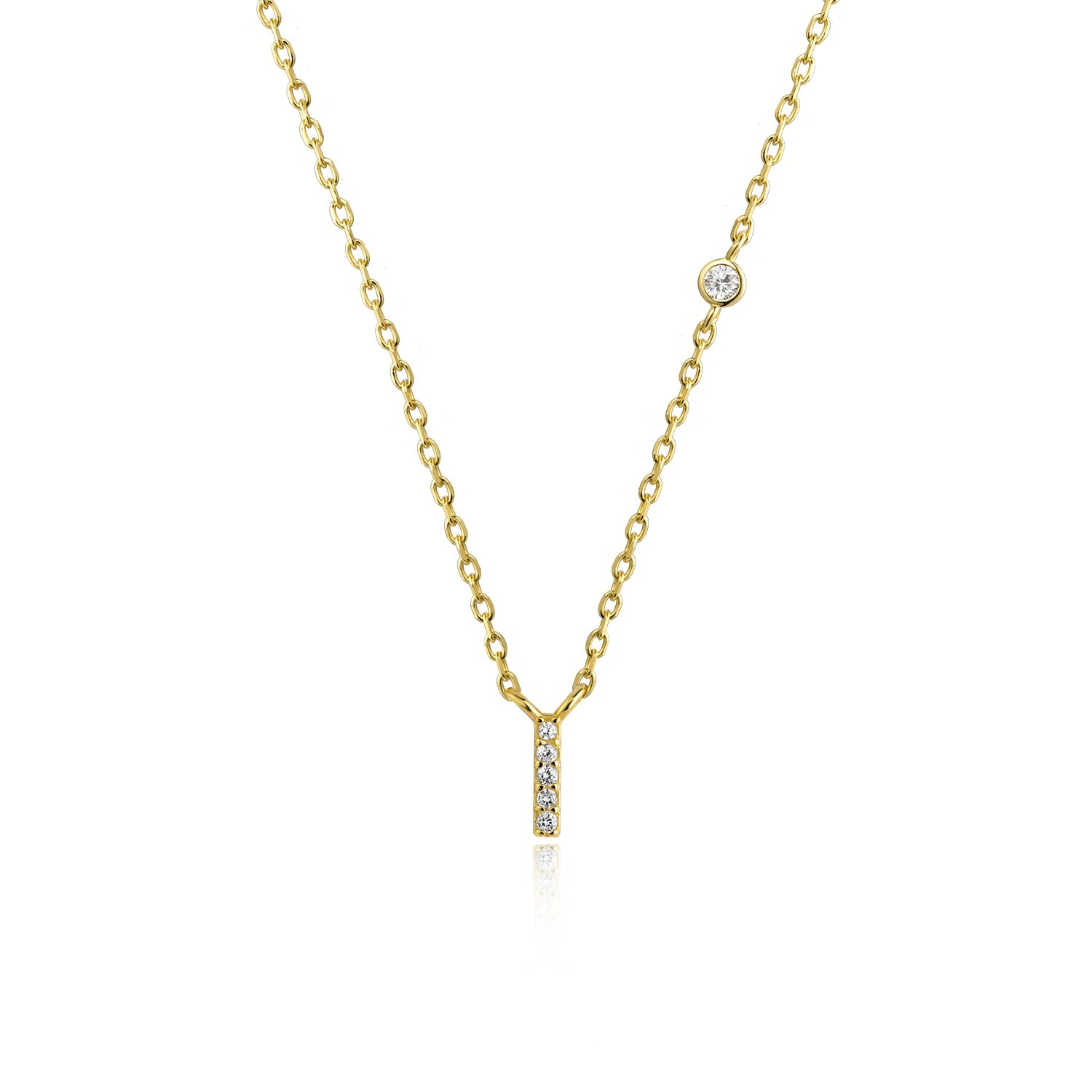 COLLAR INICIAL A-Z EN PLATA 925