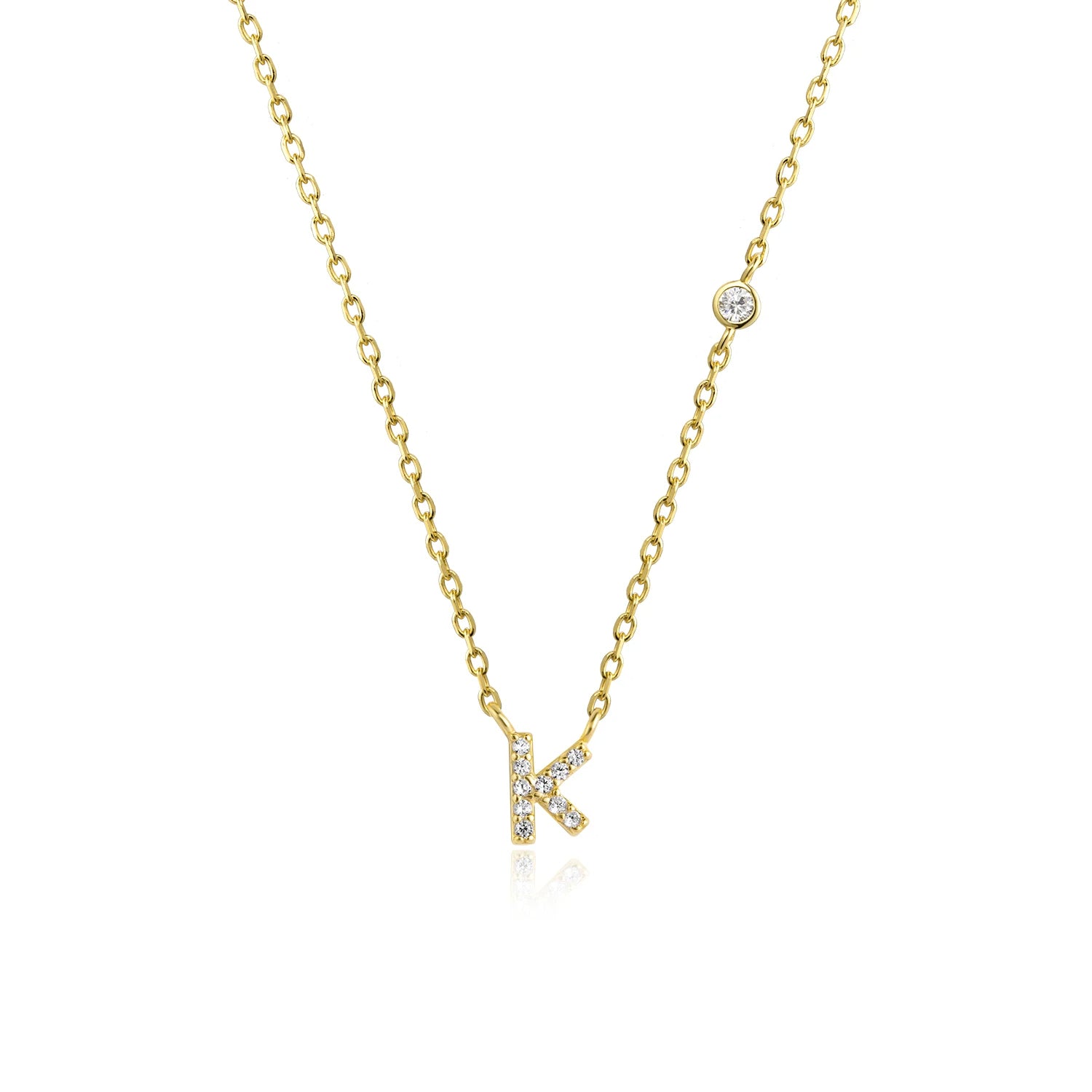 COLLAR INICIAL A-Z EN PLATA 925