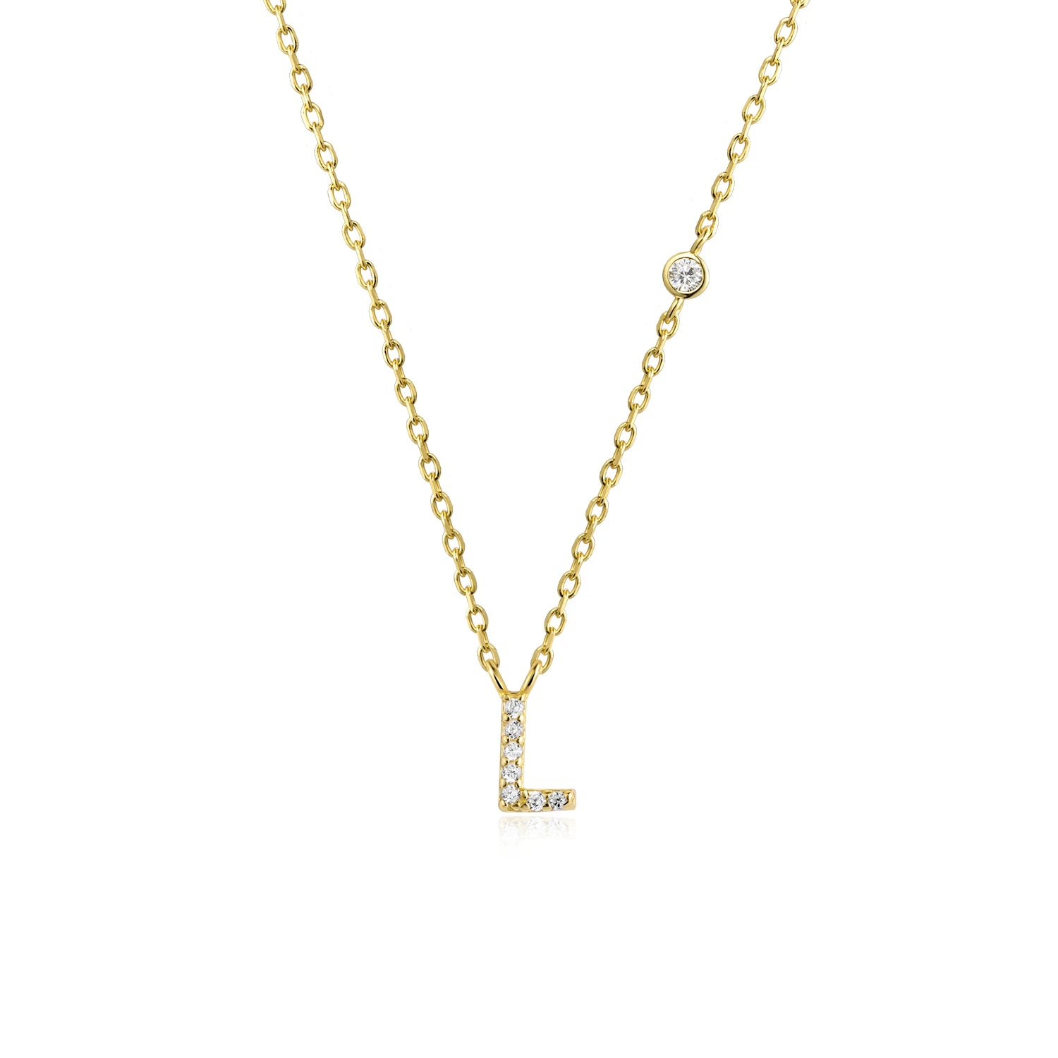 COLLAR INICIAL A-Z EN PLATA 925
