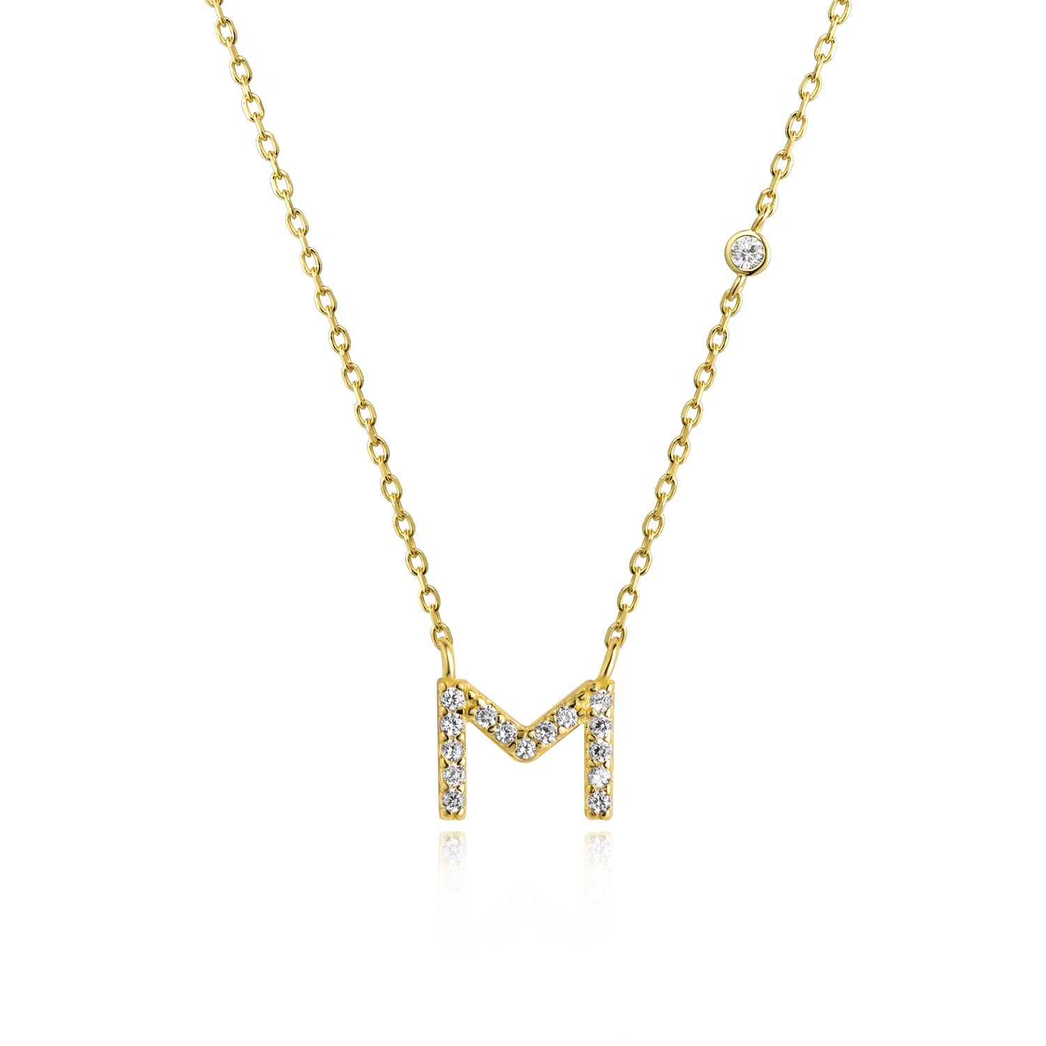 COLLAR INICIAL A-Z EN PLATA 925
