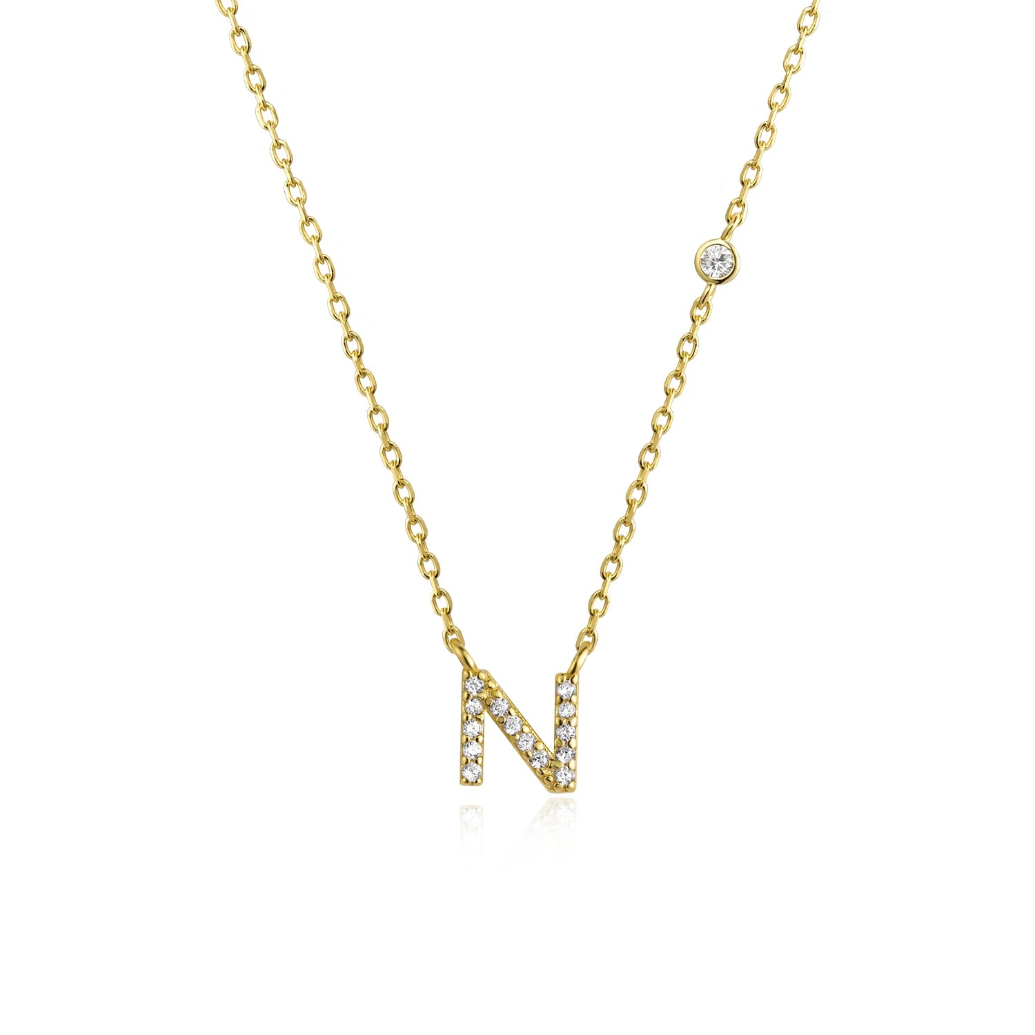 COLLAR INICIAL A-Z EN PLATA 925