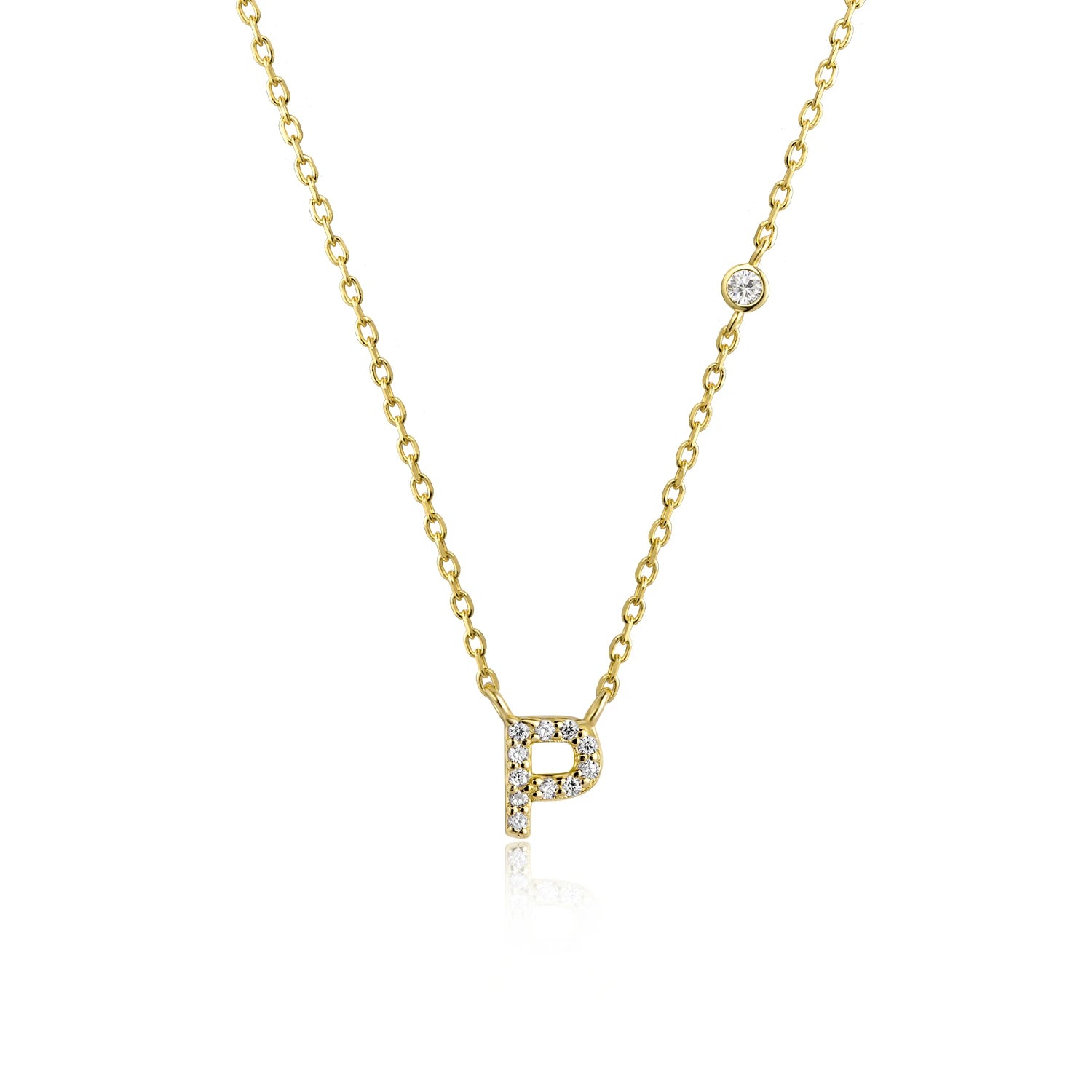 COLLAR INICIAL A-Z EN PLATA 925