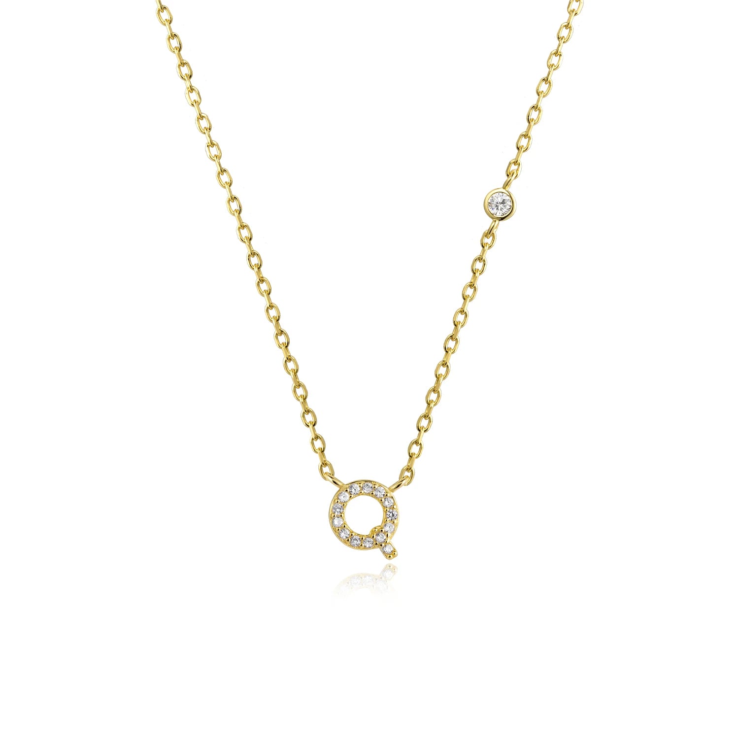COLLAR INICIAL A-Z EN PLATA 925