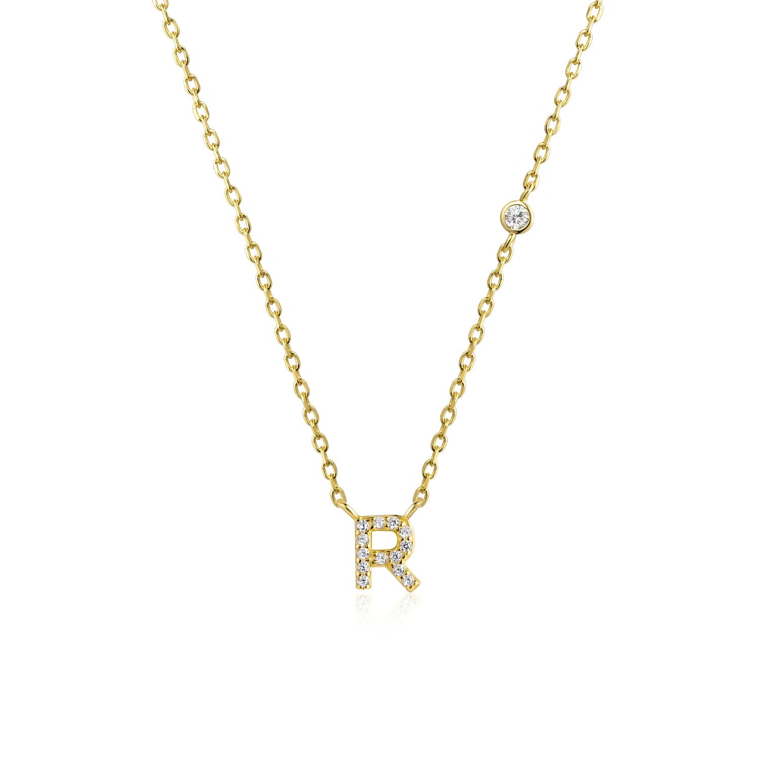 COLLAR INICIAL A-Z EN PLATA 925