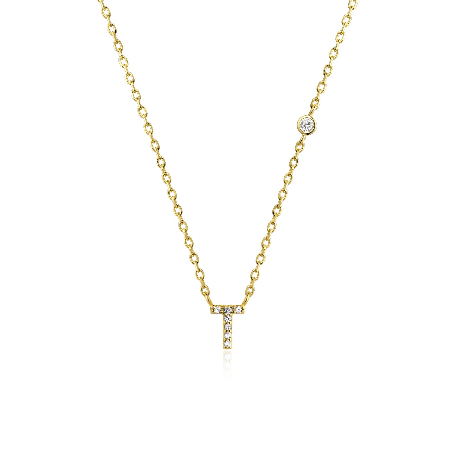 COLLAR INICIAL A-Z EN PLATA 925