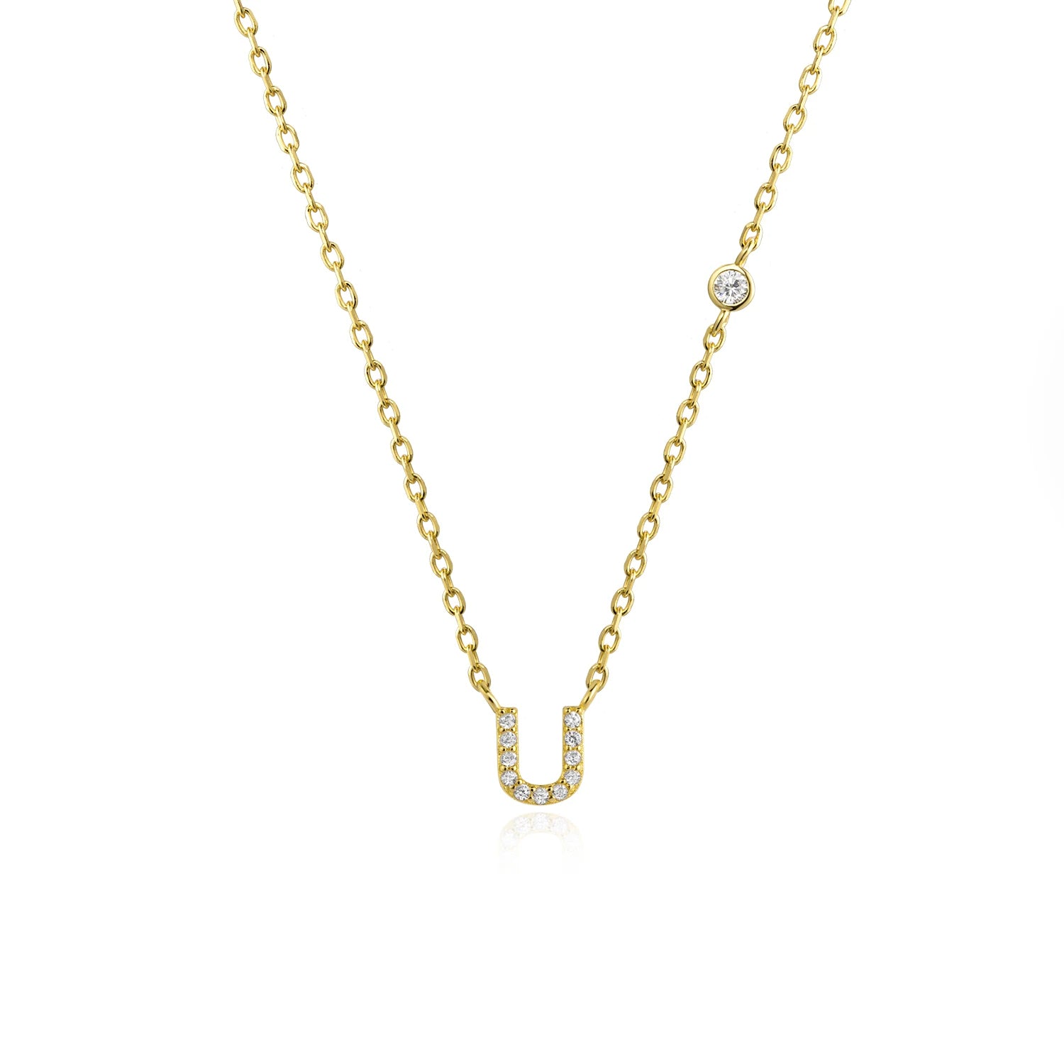 COLLAR INICIAL A-Z EN PLATA 925