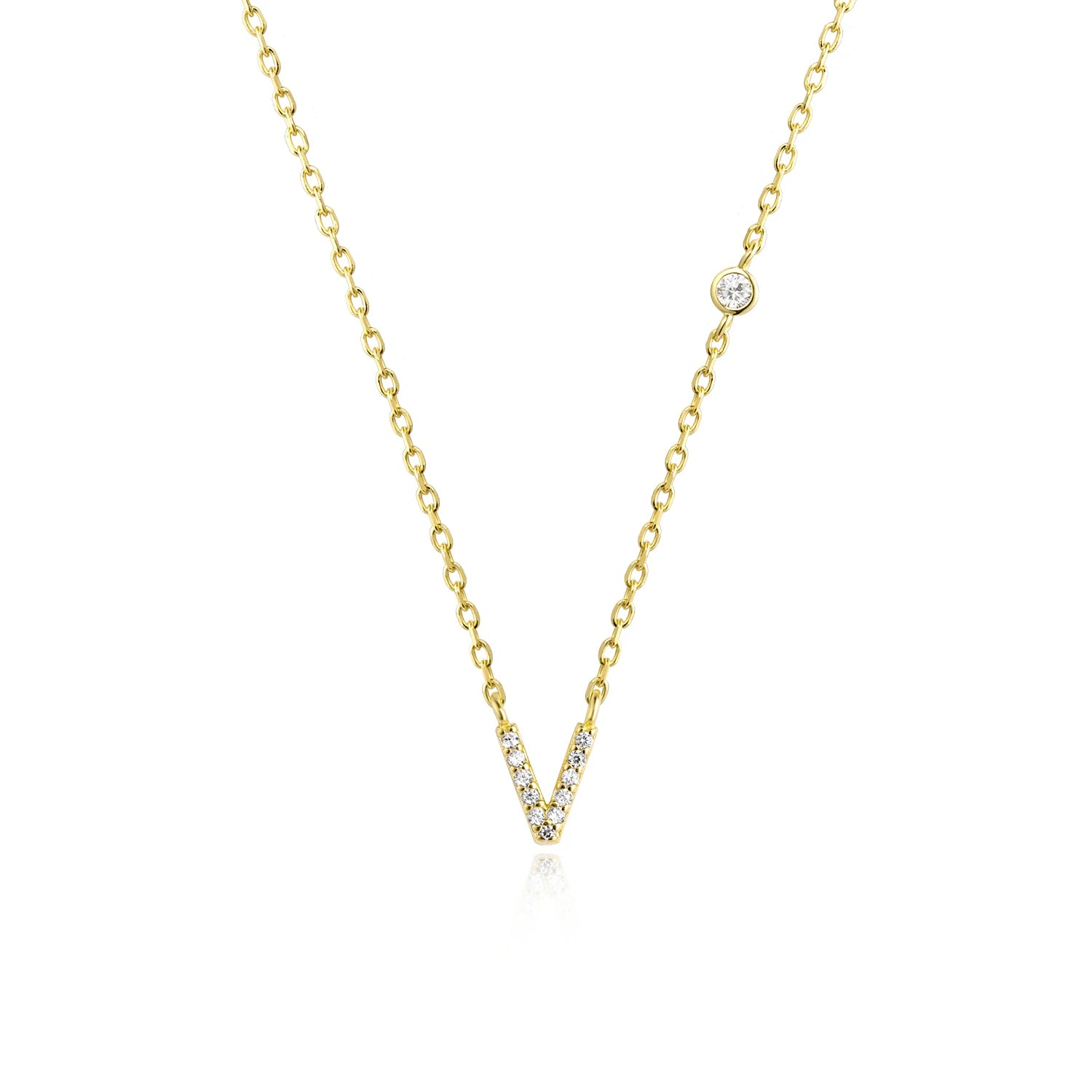 COLLAR INICIAL A-Z EN PLATA 925