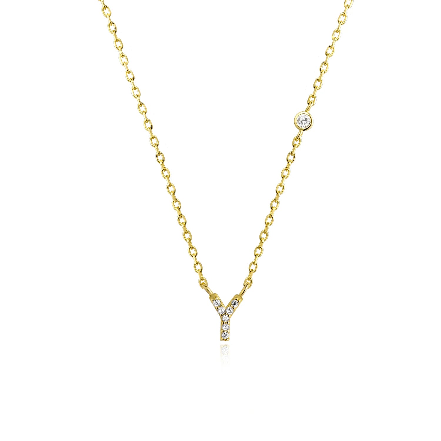COLLAR INICIAL A-Z EN PLATA 925