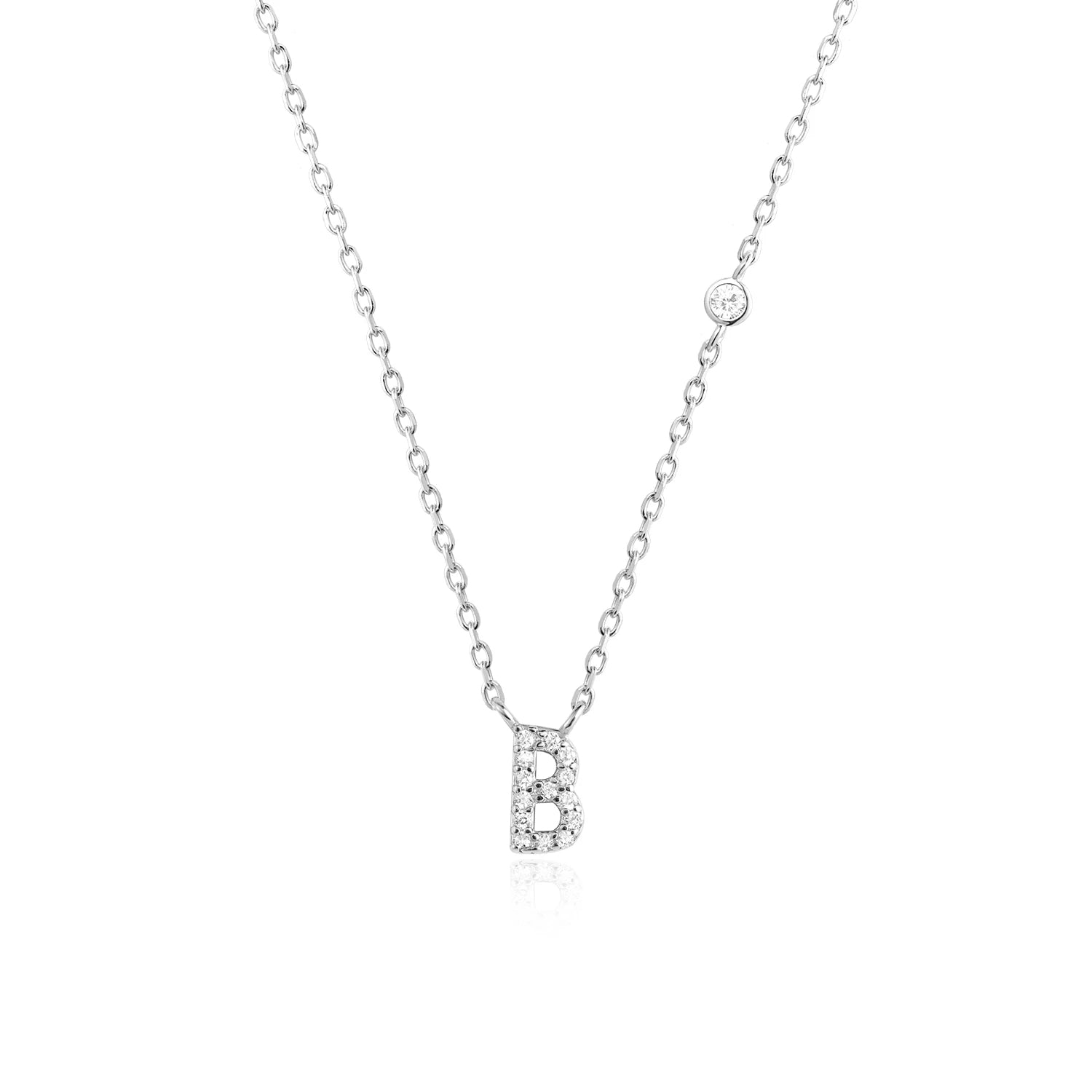 COLLAR INICIAL A-Z EN PLATA 925