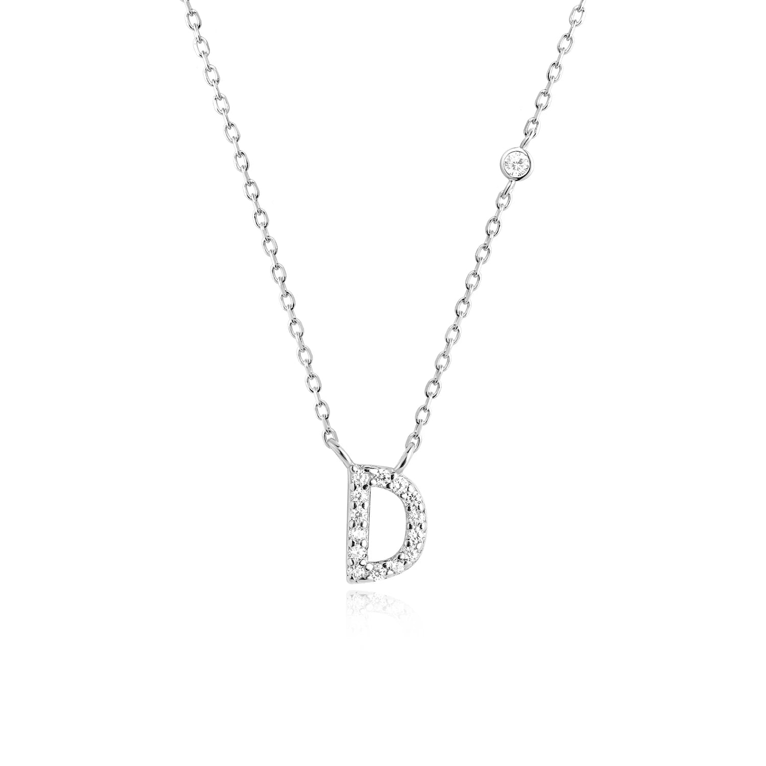 COLLAR INICIAL A-Z EN PLATA 925