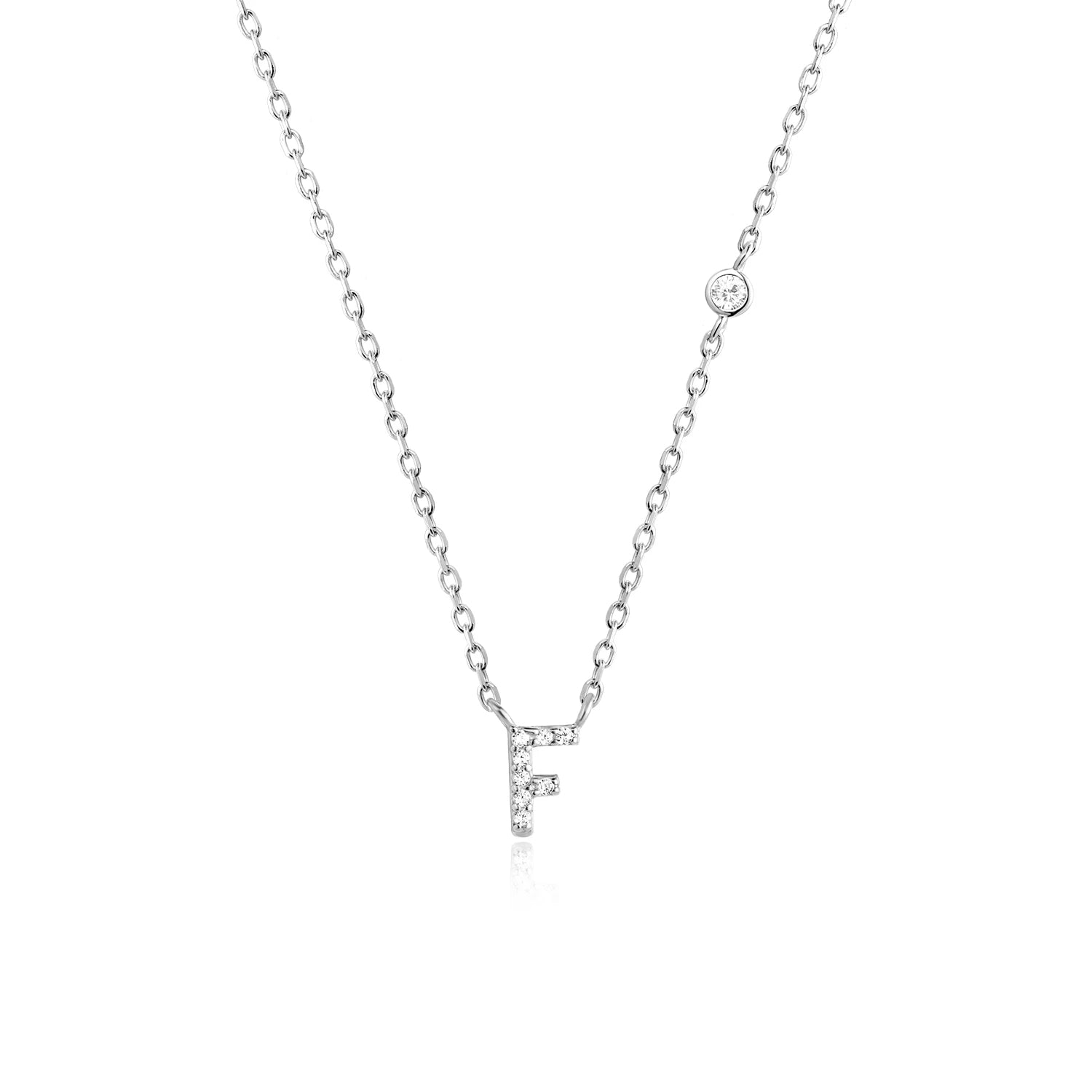 COLLAR INICIAL A-Z EN PLATA 925