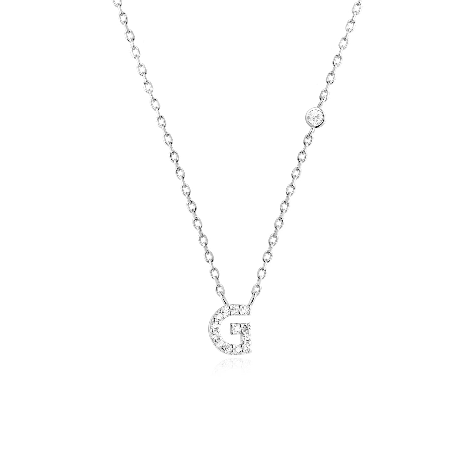 COLLAR INICIAL A-Z EN PLATA 925