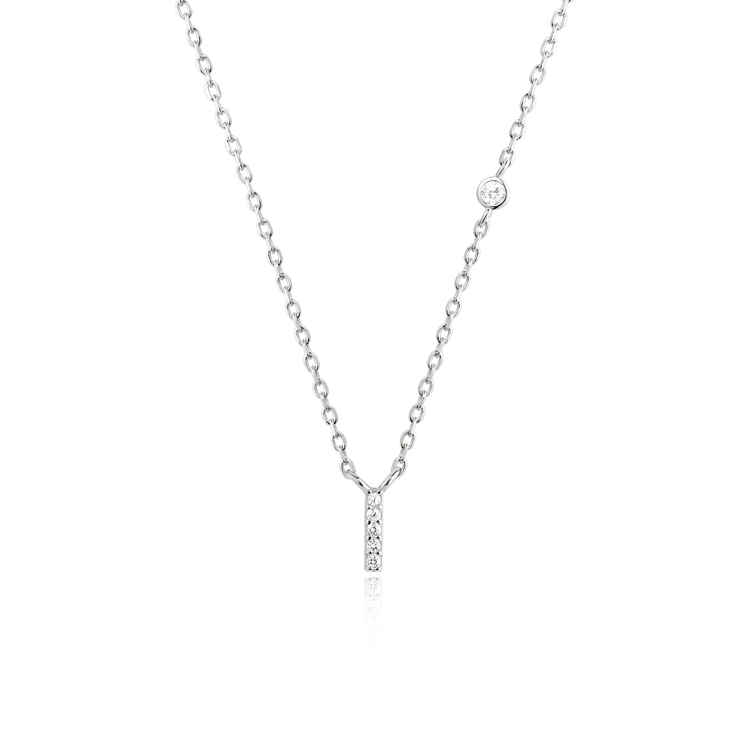COLLAR INICIAL A-Z EN PLATA 925