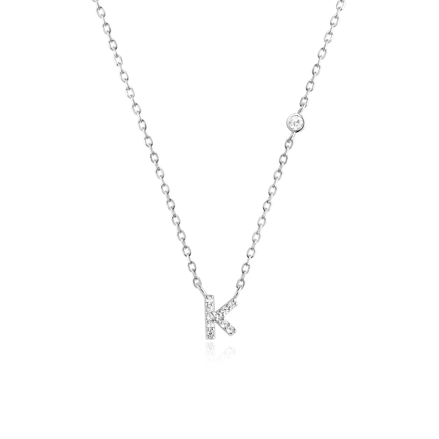COLLAR INICIAL A-Z EN PLATA 925