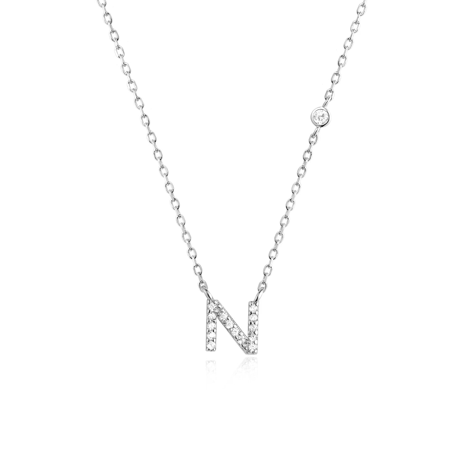 COLLAR INICIAL A-Z EN PLATA 925