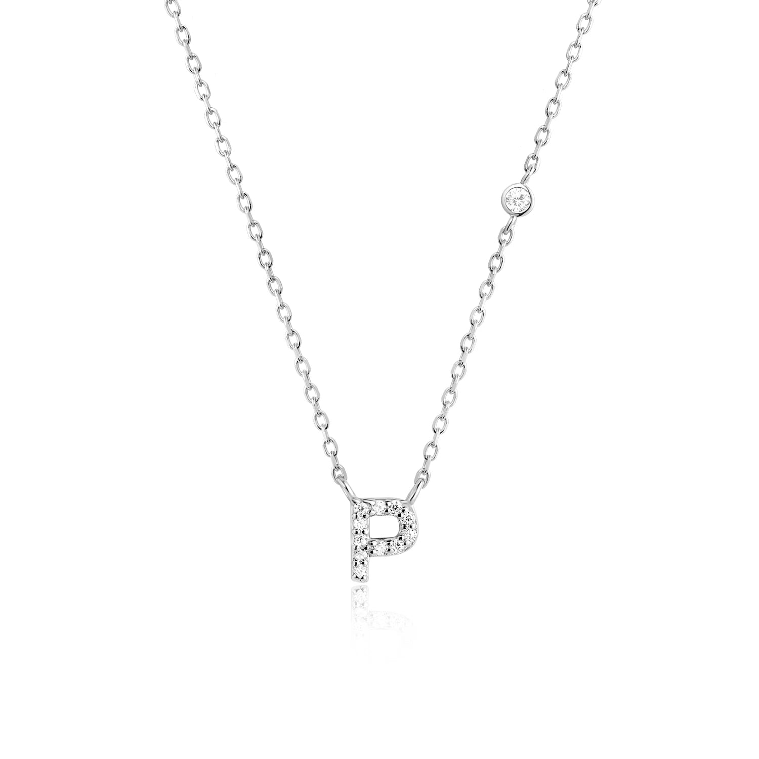 COLLAR INICIAL A-Z EN PLATA 925