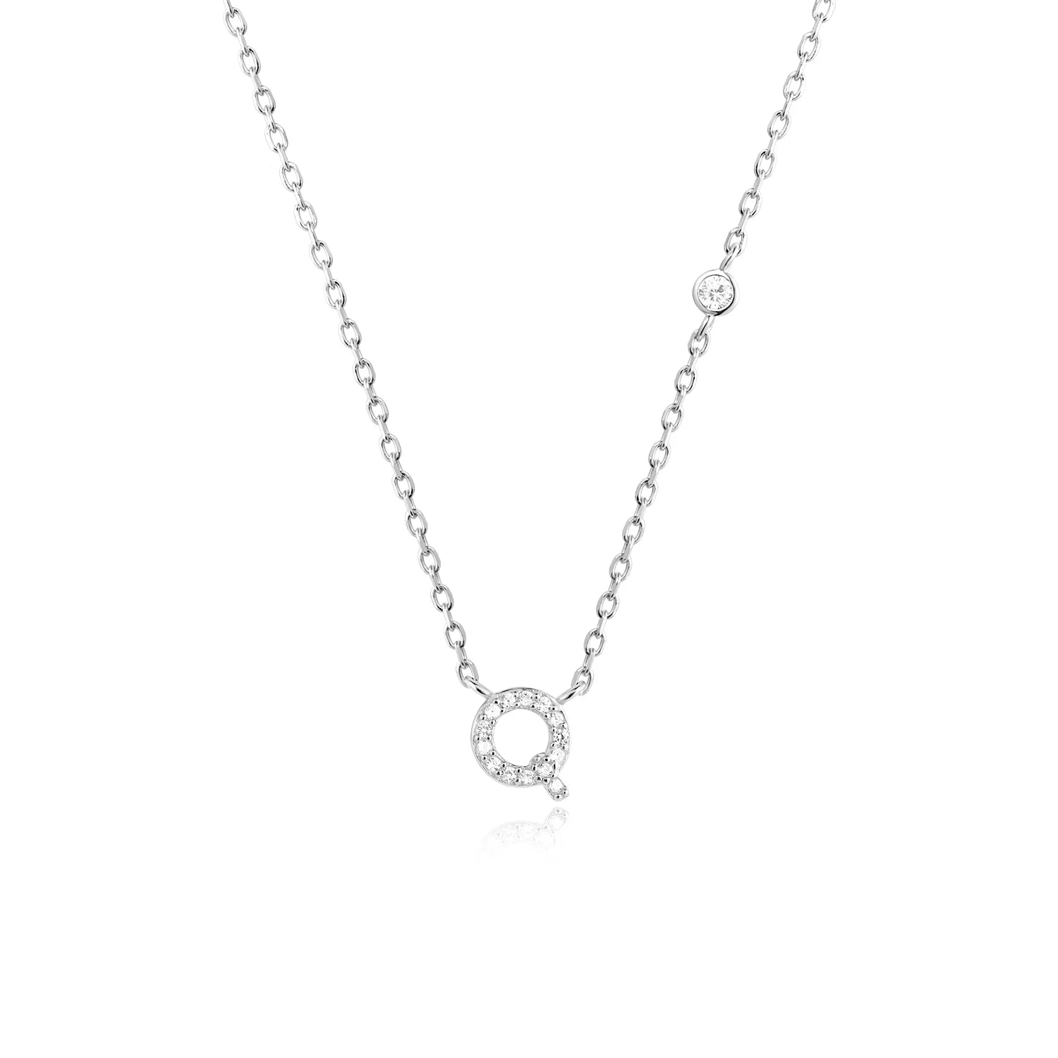 COLLAR INICIAL A-Z EN PLATA 925
