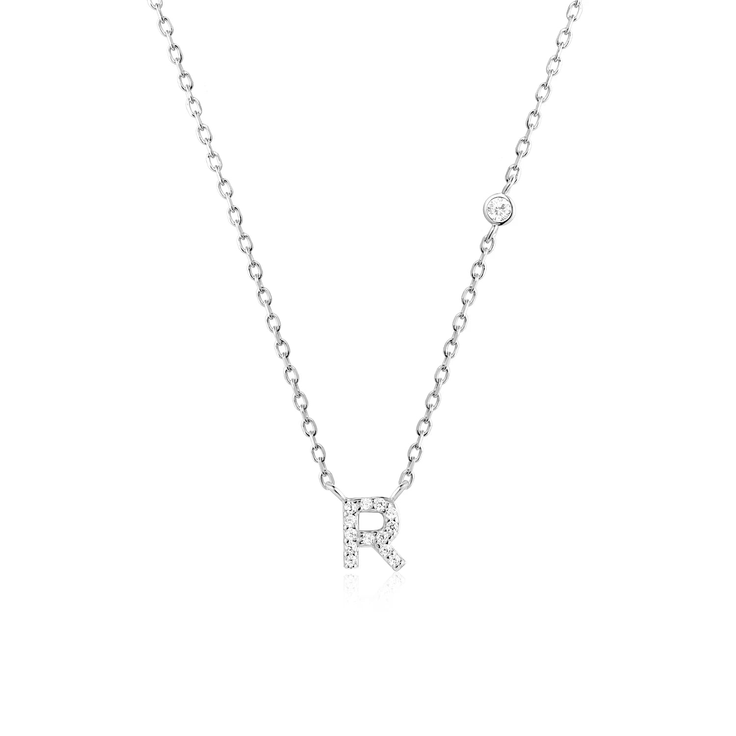 COLLAR INICIAL A-Z EN PLATA 925